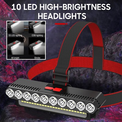 #ad Super Bright LED Headlamp Rechargeable Headlight Head Torch Work Lamp Flashlight $17.99