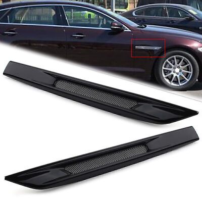 #ad Gloss Black Front Right Side Fender Air Vent Grille Grill For Jaguar XJ 2010 19 $65.35
