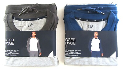 #ad GAP Men#x27;s Lounge Pajama Set Choose Blue or Gray $14.99