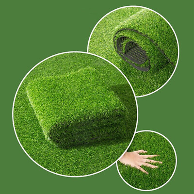 Artificial Grass Turf Roll Carpet Fake Mat Rug Synthetic Landscape Garden Green #ad $19.59