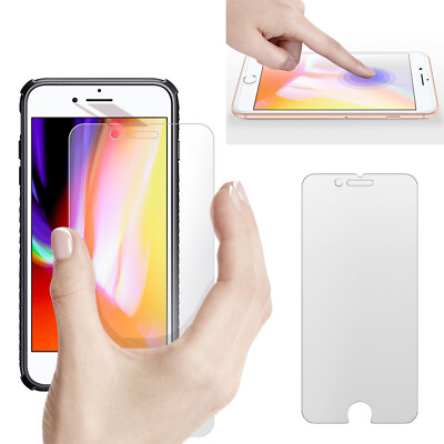 #ad 2 Pack For iPhone 8 7 HD Clear Tempered Glass Full Screen Protector Clear $6.94