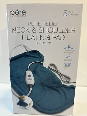 #ad Pure Enrichment Relief Neck amp; Shoulder Heating Pad 14#x27;#x27; x 22#x27;#x27; Open Box New $23.00