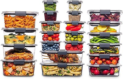 #ad Rubbermaid Brilliance BPA Free Food Storage Containers with Lids Set of 22 $89.99