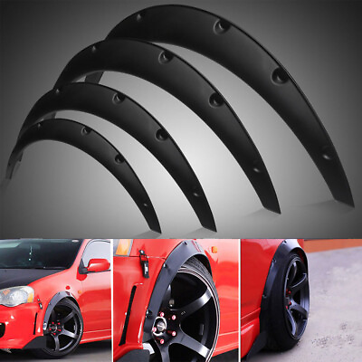 #ad 4 Pcs Universal Car Fender Flares Flexible Durable Body Wheel Extra Wide Arches $32.91
