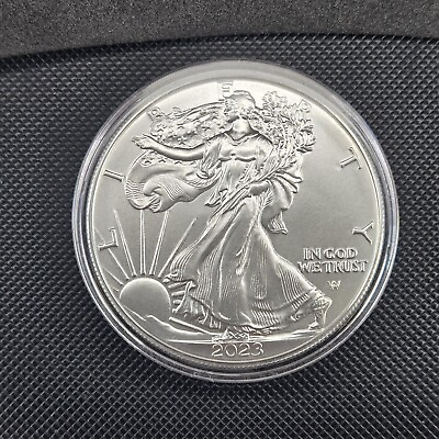 #ad 2023 Walking Liberty American Eagle Dollar 1 Oz. Fine Silver Coin Uncirc w case $49.99
