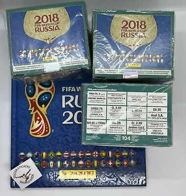 #ad PANINI WORLD CUP RUSSIA 2018 ALBUM VARIATION PLUS 3 BOXES 312 PACKETS $176.32