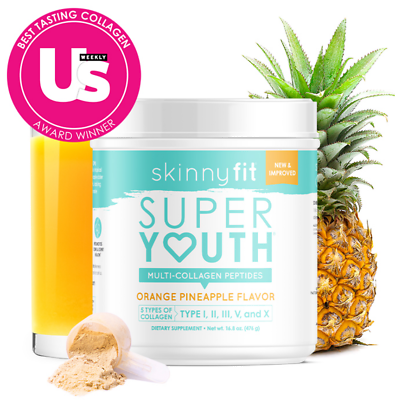 Skinny Fit Super Youth Multi Collagen Peptides Orange Pineapple NEW $67.99