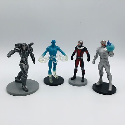 #ad Marvel Avengers Set of 4 Figure Cake Topper Toy Stand Electro Iron Man Ultron Me $33.45