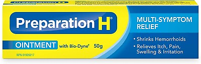 #ad Canadian PREPARATION H Ointment Bio Dyne Multi Symptom Relief 50g LONG Expiry $19.80