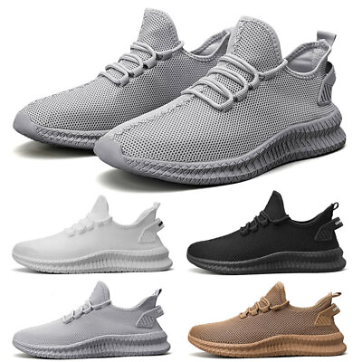 #ad Breathable Trainers Sneakers Outdoor Men Running Shoes Lace Up Men Casual Shoes $21.99