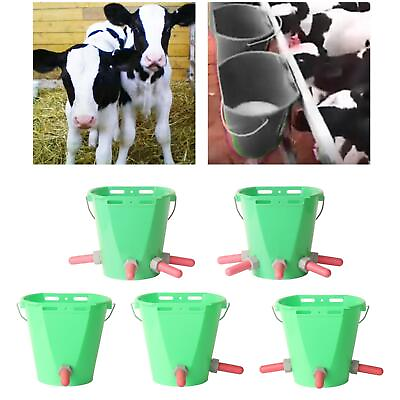 #ad Farm Calf Milk Feed Bucket Animal Feeding Pot for Cattle Feeding Green $84.85