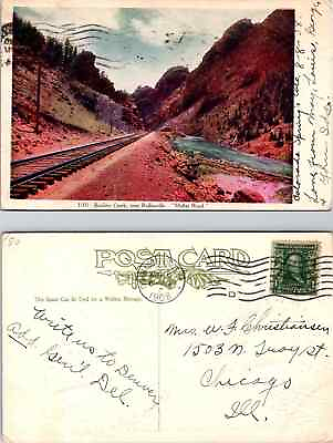 #ad Boulder Creek Near Rollinsville Moffat Road Train Track Railroad Postcard CO $29.85