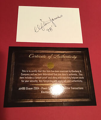 #ad Clifton James Autograph Index Card James Bond Live and Let Die Rare COA $40.00