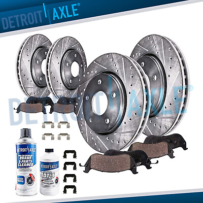 #ad 316mm Front amp; 315mm Rear Drilled Rotors Brake Pads for 2008 2014 Cadillac CTS $251.99