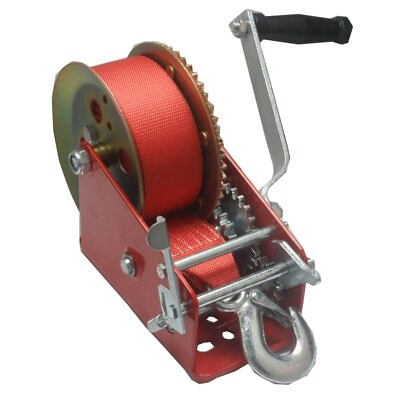 #ad 3000 lbs Manual Winch Color Zinc Plating Hand Winch Spray Moulded Red Coloured $99.99