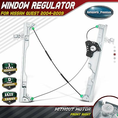 #ad Front Right RH Window Regulator w o Motor for Nissan Quest 2004 2009 807205Z000 $40.99