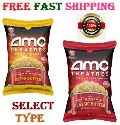 #ad AMC Theatres Ready to Eat Popcorn Select Type Extra Butter Classic Butter $7.45