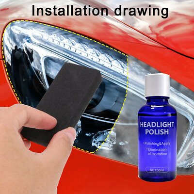#ad 9H Hardness Car Headlight Len Restorer Repair Liquid Polish Cleaning Accessory $7.99