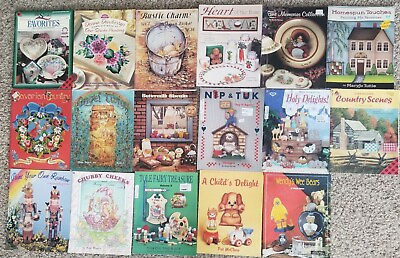 Lot of 17 TOLE PAINTING Pattern Books Mixed Lot Country Home Bears Religious $28.95