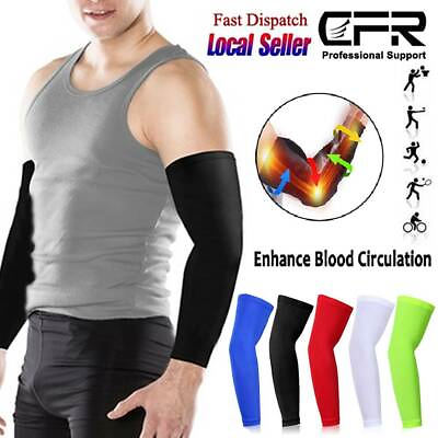 #ad Compression Arm Sleeves Sports Gym Arthritis Lymphedema UV Protection Men Women $6.49