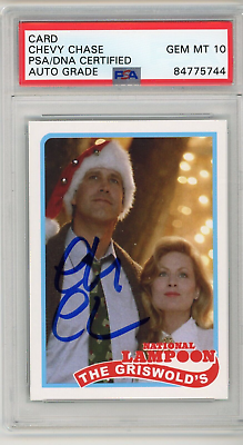 #ad Chevy Chase PSA 10 PSA DNA Auto Clark Griswold Christmas Vacation NO BEVERLY $219.99