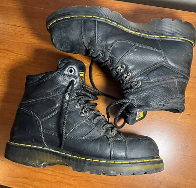 #ad Dr. Martens Industrial Ironbridge Steel Toe Leather Black Mens 12 Work Boots $49.87