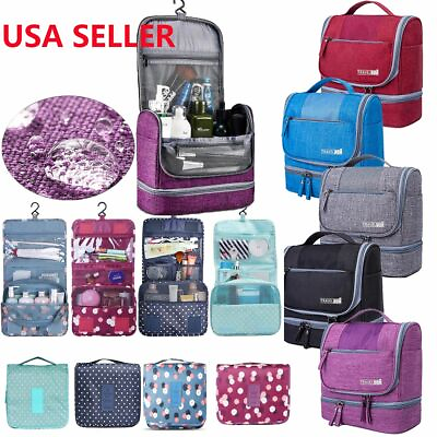 #ad Hanging Toiletry Bag Travel Cosmetic Kit Large Essentials Organizer Make up Bag $16.37
