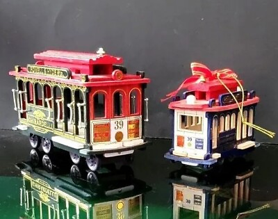#ad 2 POWELL amp; HYDE Sts SAN FRANCISCO CABLE CARS GHIRARDELLI CHOCOLATE Wood toy cars $27.20