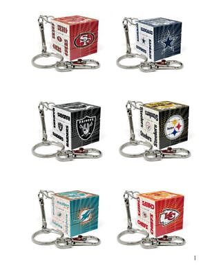 #ad NFL Officially Licensed Mini Speed Cubes Rubik#x27;s Cubes Key Chains $6.95