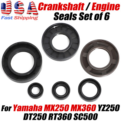 Engine Seal SET of 6 For 1973 1974 Yamaha YZ250 DT250 RT360 MX250 MX360 SC500 US #ad $37.99