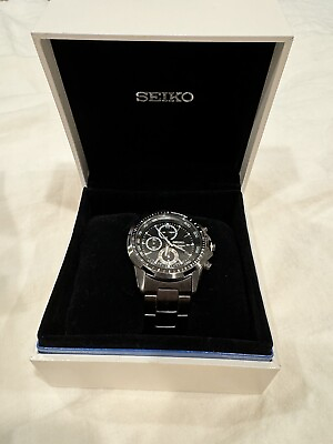 #ad #ad SEIKO Spirit Chronograph Men#x27;s Wristwatch Watch Quartz Cal.7T92 $108.99