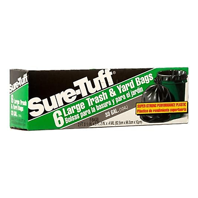 #ad Sure Tuff Large Trash Bags 33Gal Garbage Bags Household Use count 1 $3.50