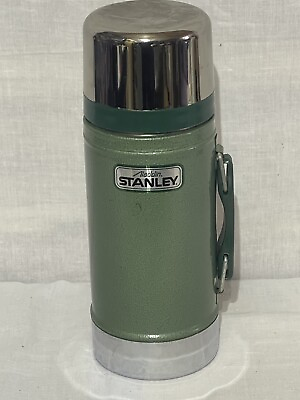 #ad Vintage Aladdin Stanley Thermos Bottle 24oz Wide Mouth A 1350B Green Clean 1997 $26.95