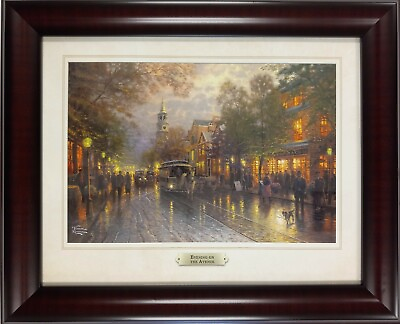 #ad Evening on the Avenue by Thomas Kinkade 2011 Signed in plate Offset lithograph $95.00