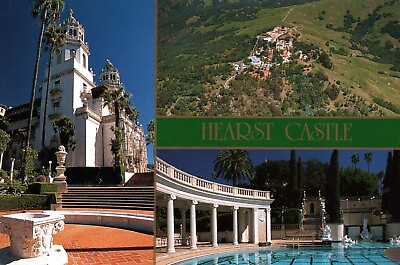 #ad Postcard Hearst Castle Aerial View Swimming Pool and building $4.35