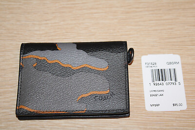 #ad COACH ID Card Case Slim Wallet Camo Print NWT Missing Lanyard READ MSRP $95 $75.90