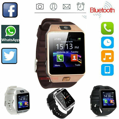 #ad #ad Bluetooth Smart Watch w Camera Waterproof Phone Mate For Android Samsung iPhone $13.89