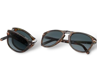 #ad Persol Steve McQueen Pilot Sunglasses Folding Aviator Glass Lens’s Polarized 714 $276.00