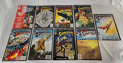 Superman Funeral for a Friend 9 Book Set World Without Superman Never Read $15.00