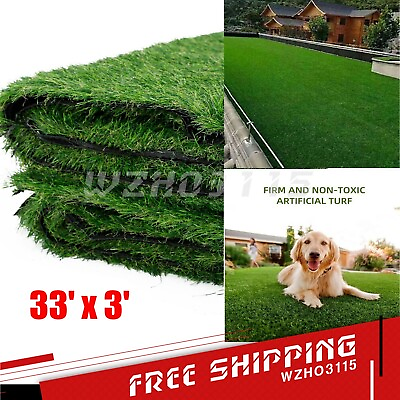 33x3ft Synthetic Turf Artificial Grass Mat Landscape Fake Lawn Pet Dog Garden $99.49