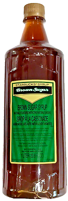 #ad Starbucks Brown Sugar Flavored Syrup 1 Liter 33.8 Oz Bottle Exp 8 4 24 $49.95
