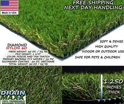#ad Diamond Synthetic Landscape Fake Grass Artificial Pet Turf Lawn 3#x27; ft x 5#x27; ft $29.90