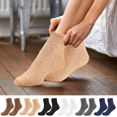 #ad Unisex Cosy Bed Socks Fluffy Home Sock Thick Indoor Winter Warm Soft Socks hot $6.59