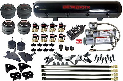 #ad 4 Link Air Compressors Bags Valves Black 7 Toggle amp; Tank Air Kit For Chevy S10 $1399.88