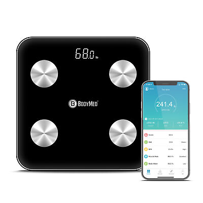 #ad BodyMed Bluetooth Body Fat Smart Scale – Syncs with Smartphone App AIFIT – $15.99