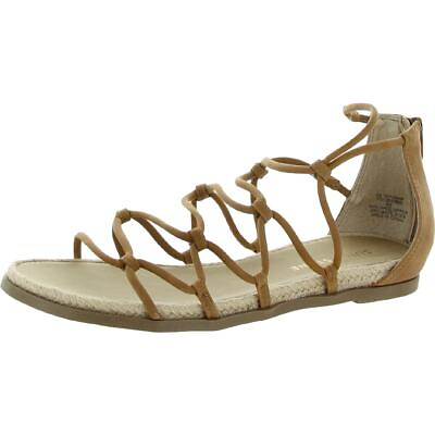 Sun Stone Womens Olivia Faux Leather Gladiator Sandals Shoes BHFO 8992 $11.99