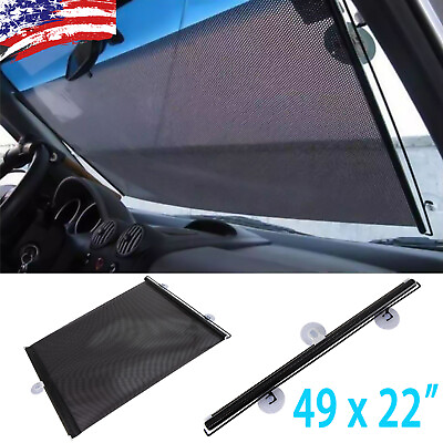 #ad Car Retractable Front Windshield Sun Shade Visor SUV Window Folding Block Cover $10.35