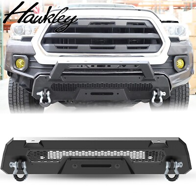 #ad Stubby Steel Front Bumper Body For 2016 2023 Toyota Tacoma w 2*D Rings Shackles $285.99
