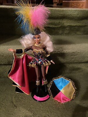 #ad 1994 FAO SCHWARZ CIRCUS STAR Barbie Doll Limited Edition with Stand $55.00