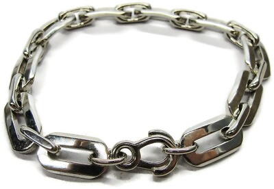 #ad 8quot; Men#x27;s Big Link Stainless Steel Costume Silver Tone Bracelet $19.18